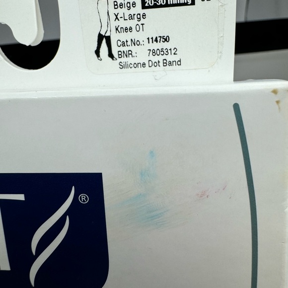 NEW Jobst Relief Comp. 20-30 mmHg X-Large Knee High Stockings Support Beige - Picture 2 of 10